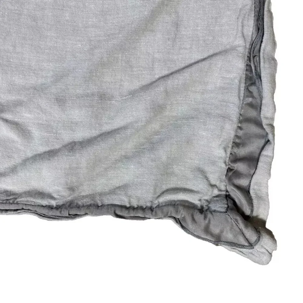 Pottery Barn King Pillowcase Sham 1 Single Cotton Linen Blend Border Bedding